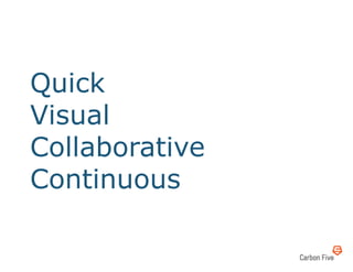 Quick
Visual
Collaborative
Continuous
 
