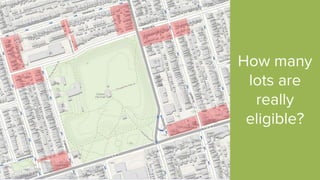 How many
lots are
really
eligible?
 