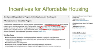 Incentives for Affordable Housing
 