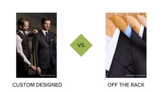 CUSTOM DESIGNED OFF THE RACK
VS.
BZACHCLOTHIER.COM SWWILSONCLOTHIERS.COM
 