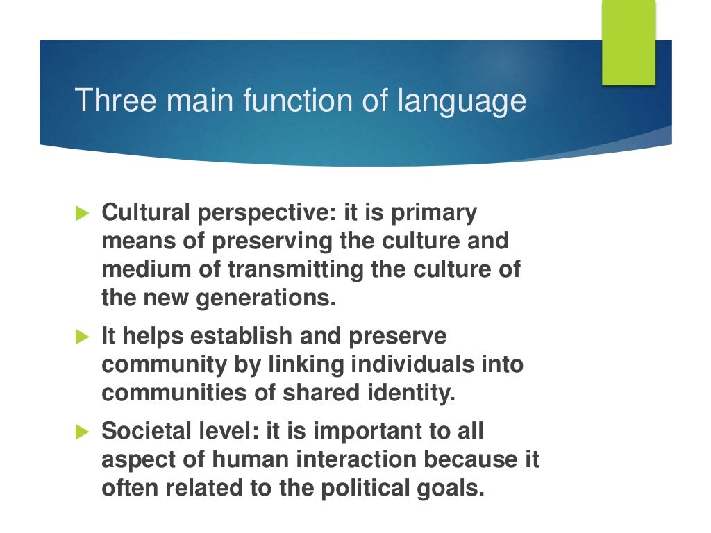 presentation about language and culture