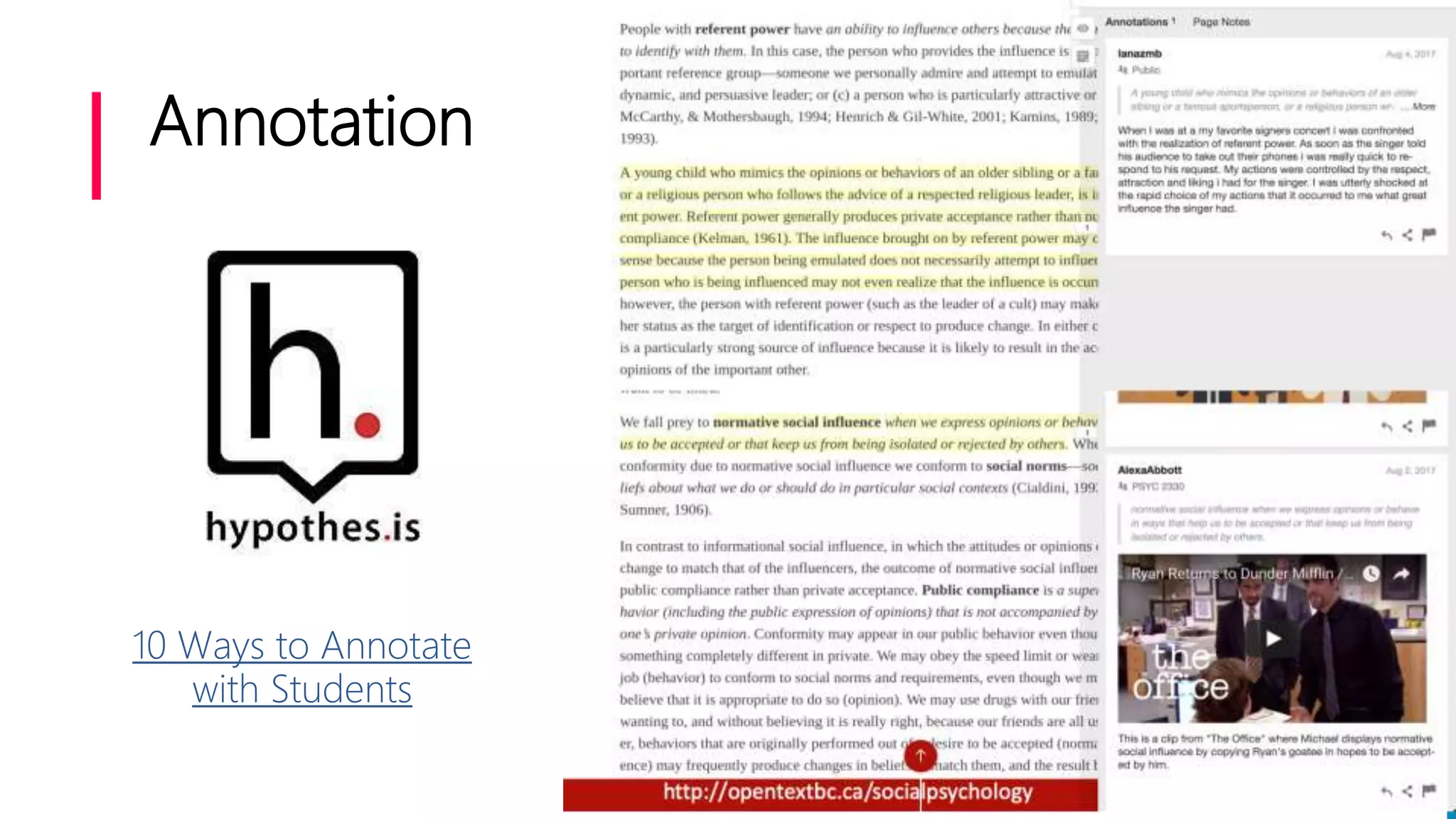 Annotation
10 Ways to Annotate
with Students
 