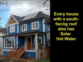 Solar Economics in Vancouver
4 kW, 5% finance, 3% year hydro inflation
2013 2020 2032
Cost per kW $4,000 $3,000 $2,000
4 k...