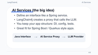 🤖☕ LANGCHAIN4J: BUILD LLM FEATURES IN JAVA (FAST) | PDF