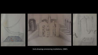 Early drawings envisioning installations, 1980’s
 