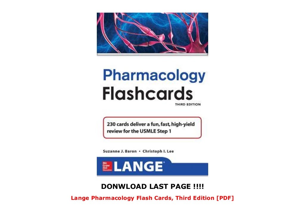 Lange Pharmacology Flash Cards, Third Edition [PDF]