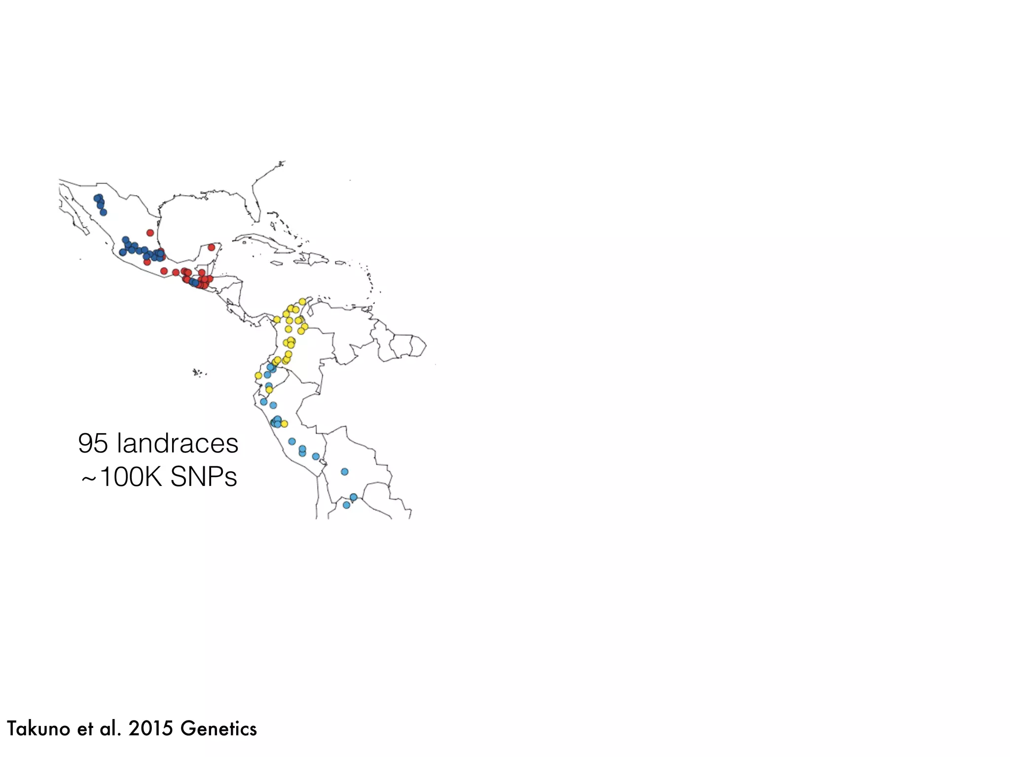 95 landraces
~100K SNPs
Takuno et al. 2015 Genetics
 