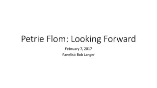 Petrie Flom: Looking Forward
February 7, 2017
Panelist: Bob Langer
 