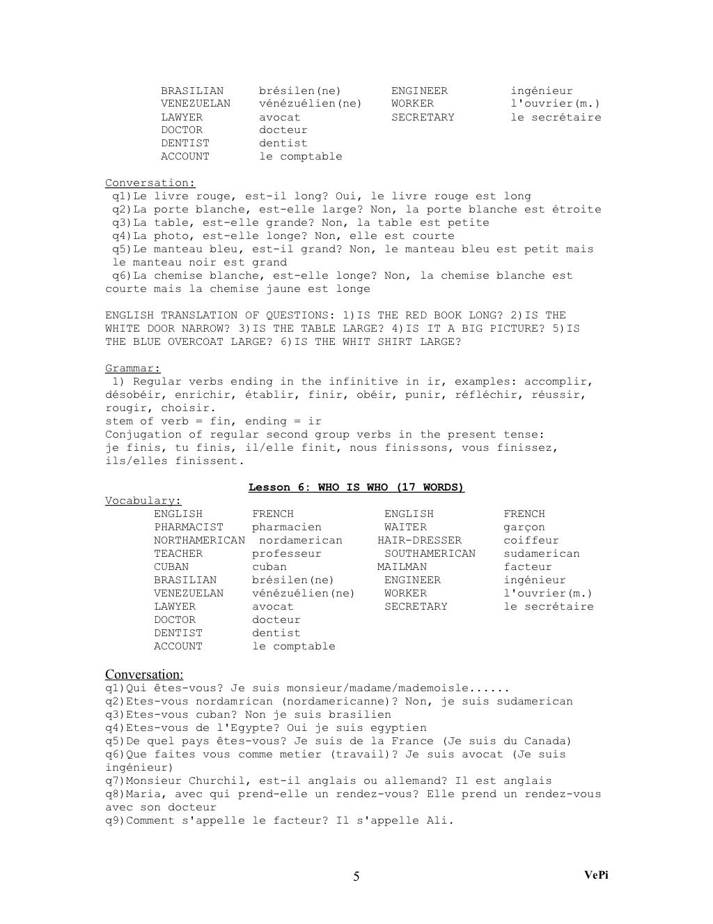 Learn french language