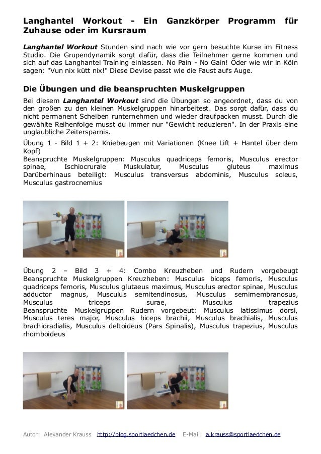 Langhantel Workout