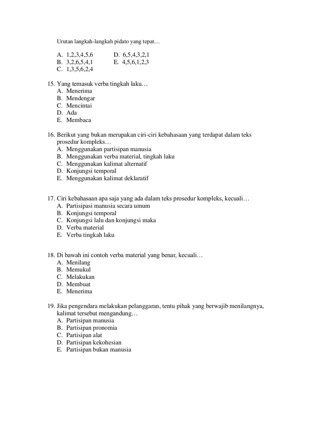 Soal Prosedur kompleks & Negosiasi