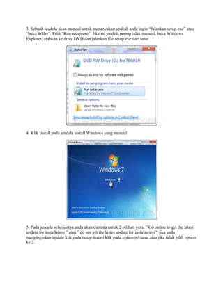 Langkah Langkah Cara Install ulang Windows 7 | PDF