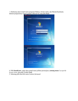Langkah Langkah Cara Install ulang Windows 7 | PDF