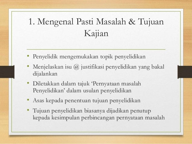 Langkah langkah dalam proses penyelidikan