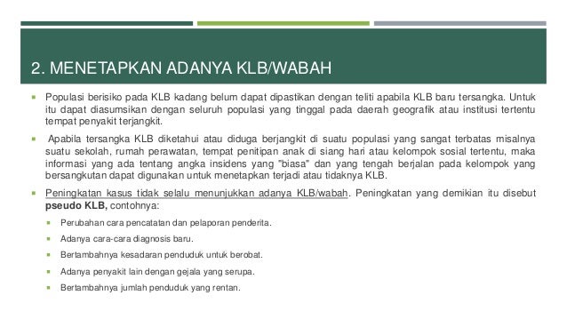 Langkah Langkah Investigasi Klb Wabah