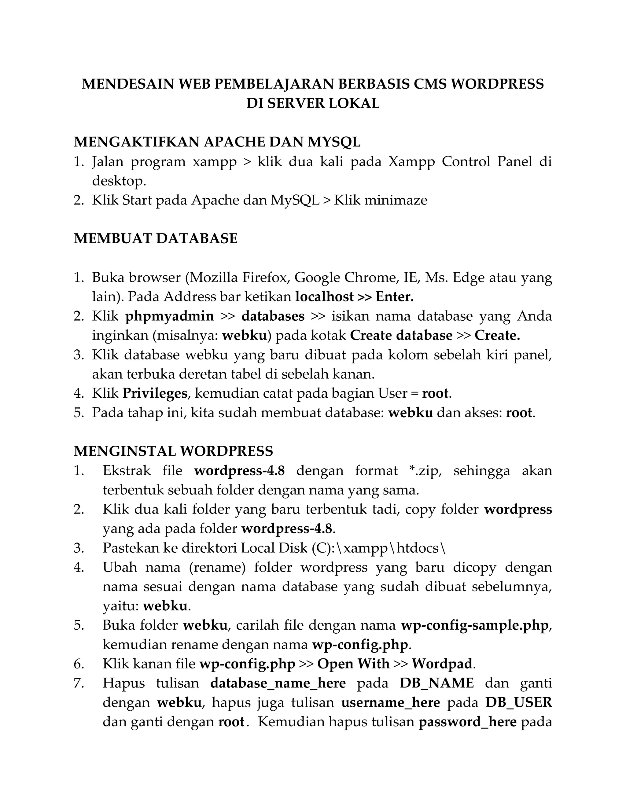 Langkah Langkah Membuat Web