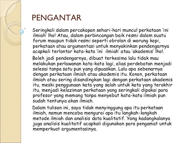 Langkah Langkah Metode Ilmiah Langkah Langkah Metode Ilmiah