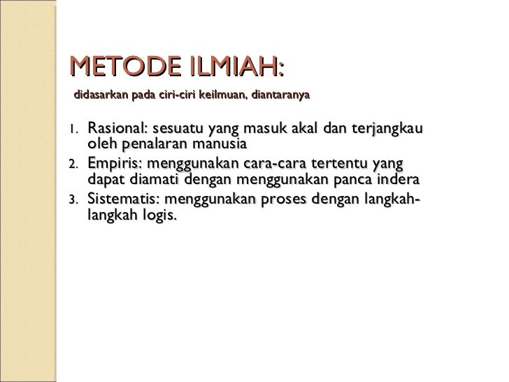 Langkah Langkah Metode Ilmiah Langkah Langkah Metode Ilmiah