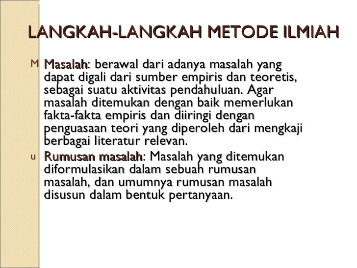Langkah Langkah | langkah langkah metode ilmiah Langkah Langkah | langkah langkah metode ilmiah