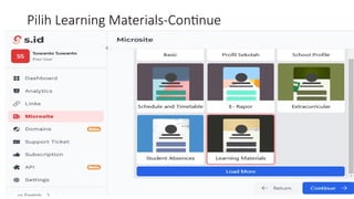 Pilih Learning Materials-Continue
 