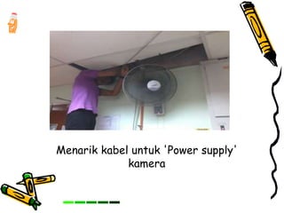 Menarik kabel untuk 'Power supply'
kamera
 