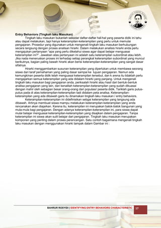 Langkah 3 identifying entry behaviors characteristic | PDF