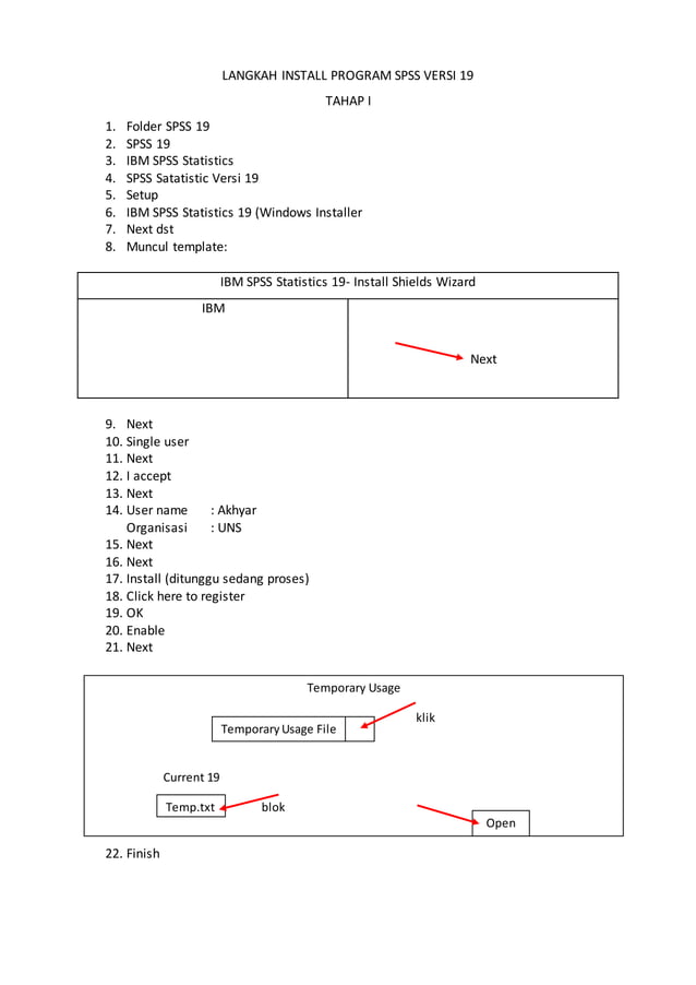 Langkah install program spss 19 | PDF