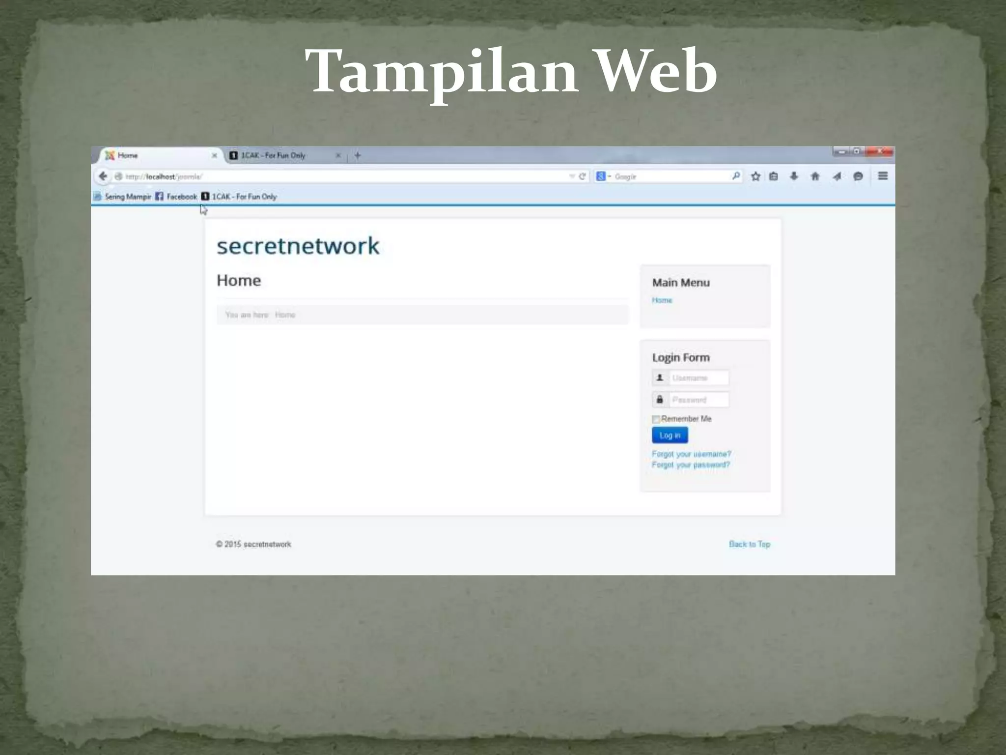 Tampilan Web
 