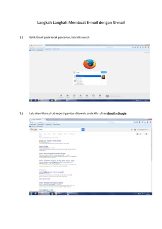 Langkah langkah membuat email dengan gmail | PDF