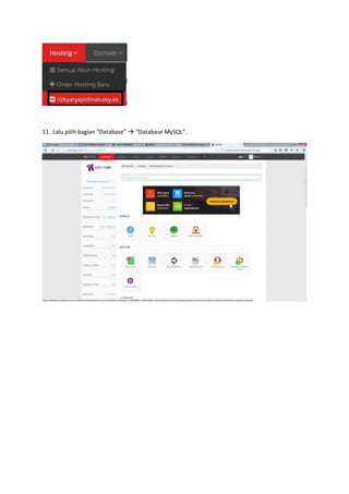 11. Lalu pilih bagian “Database”  “Database MySQL”.
 