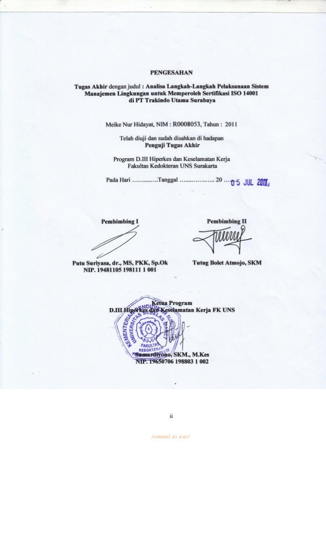Pengesahan Berganda Langkah Keselamatan Langkah pelaksanaan sml u sertifikasi iso 14001