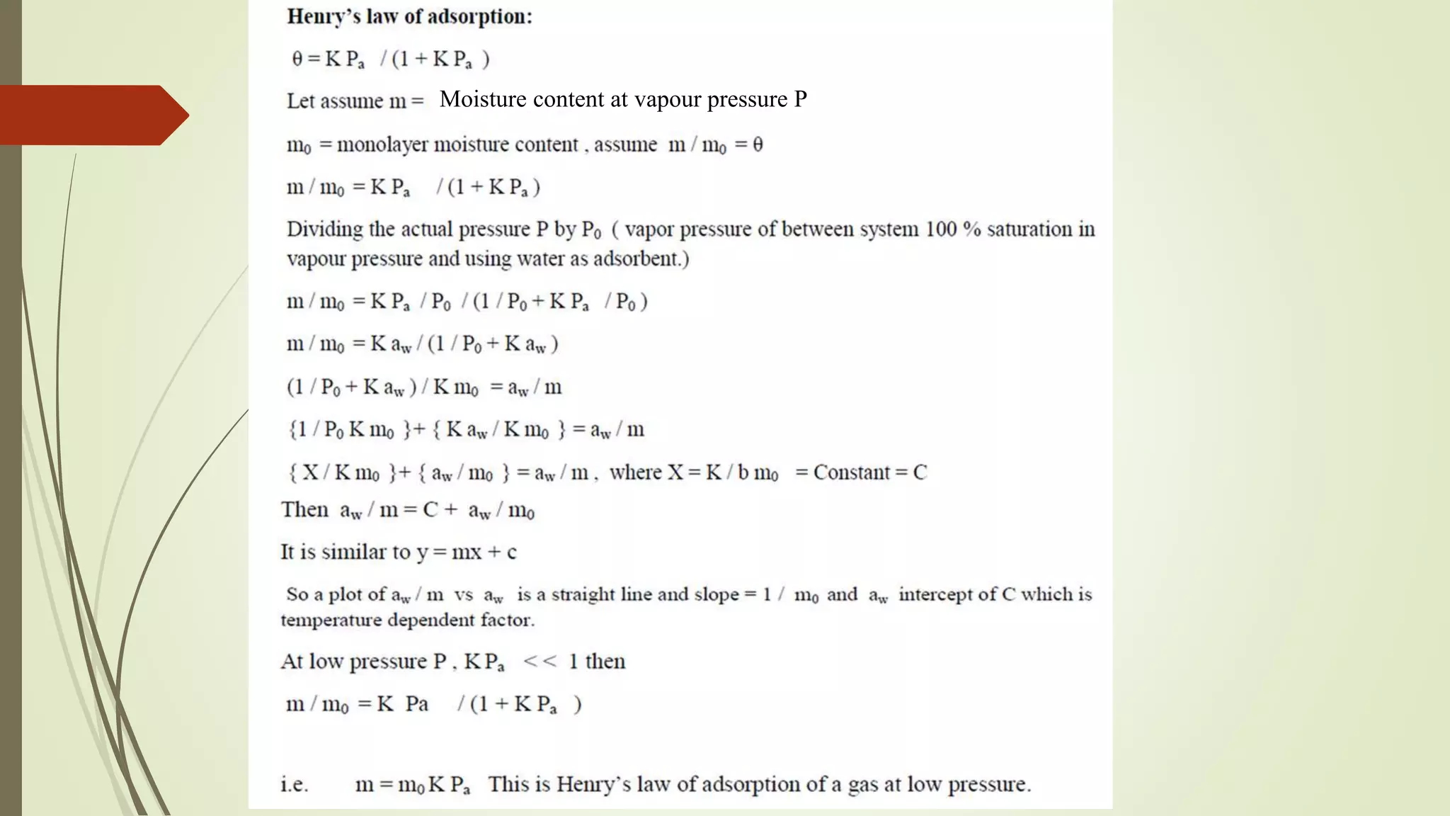 Langmuir Adsorption Isotherm