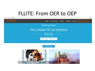 FLLITE: From OER to OEP
 
