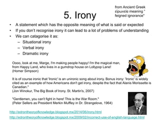 Irony Language Example Language | PPTX