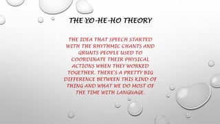 Yoheho Language & Theories of language | PPTX