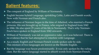 Normandy Language The History of English Language | PPTX
