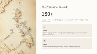 Bilingualism and Multilingualism in the Philippines: Language Diversity ...