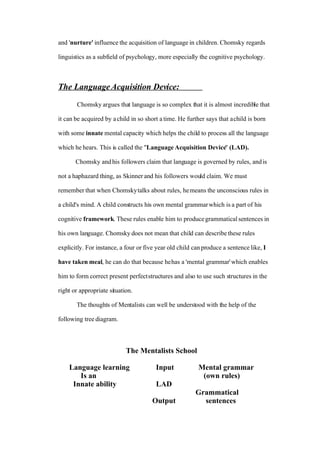 Language Acquisition Theories