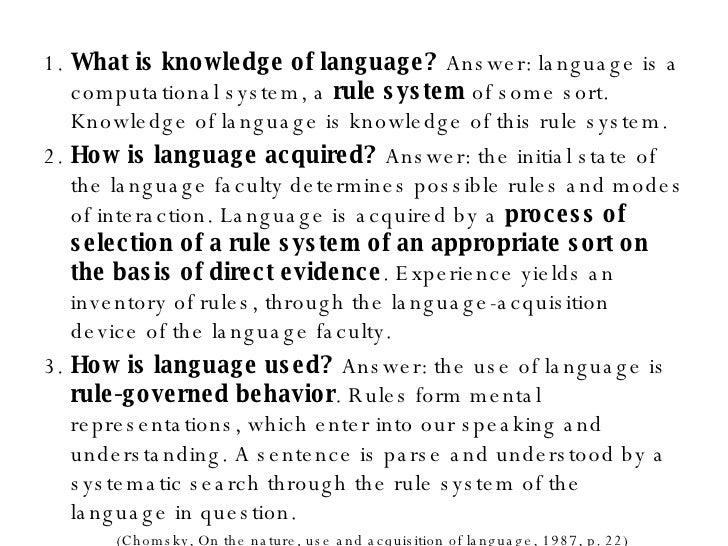 Language and Knowledge: Against Modularity as a Viable Theory of Lan…