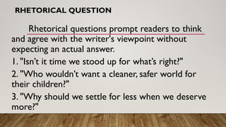 Why Settle For Less Rhetorical Device LANGUAGE-DEVICES-IN-CAMPAIGN-AND-ADVOCACIES | PPTX