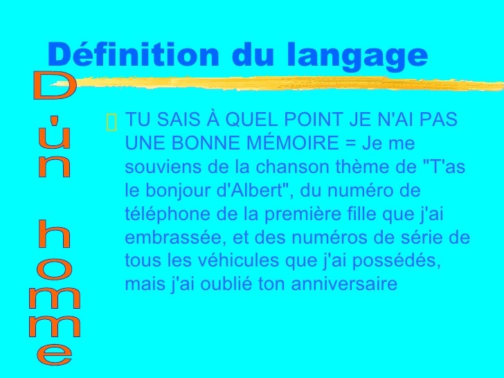 Language Homme