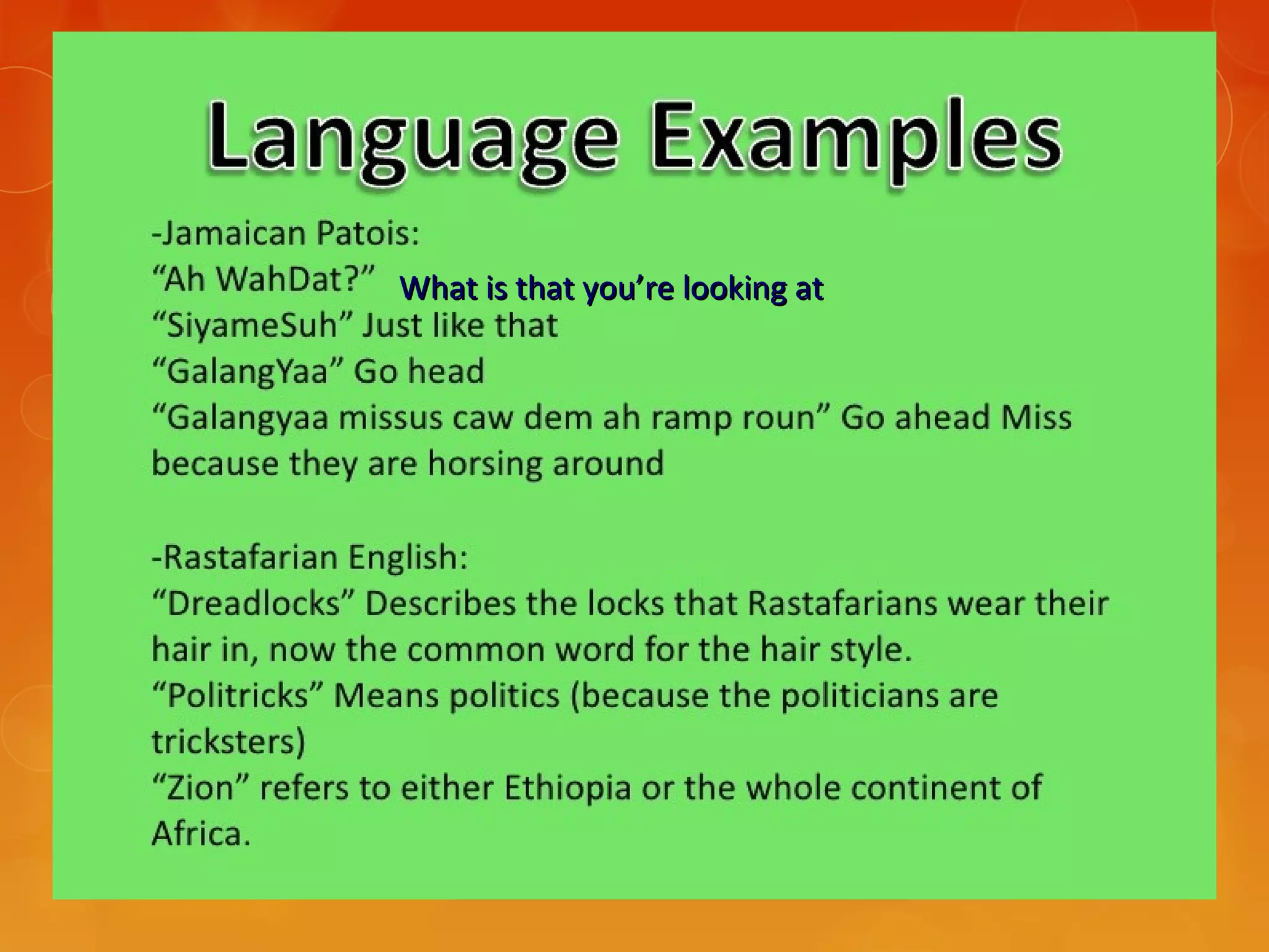 What is that you’re looking atWhat is that you’re looking at
 