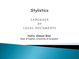 Hafiz Ahmad Bilal
Dept of English, University of Sargodha
 