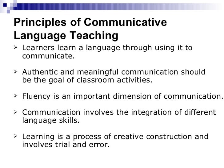Communicative language teaching essay