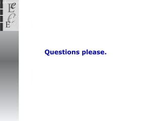 Questions please. 