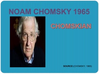 SOURCE:(CHOMSKY, 1965)
 