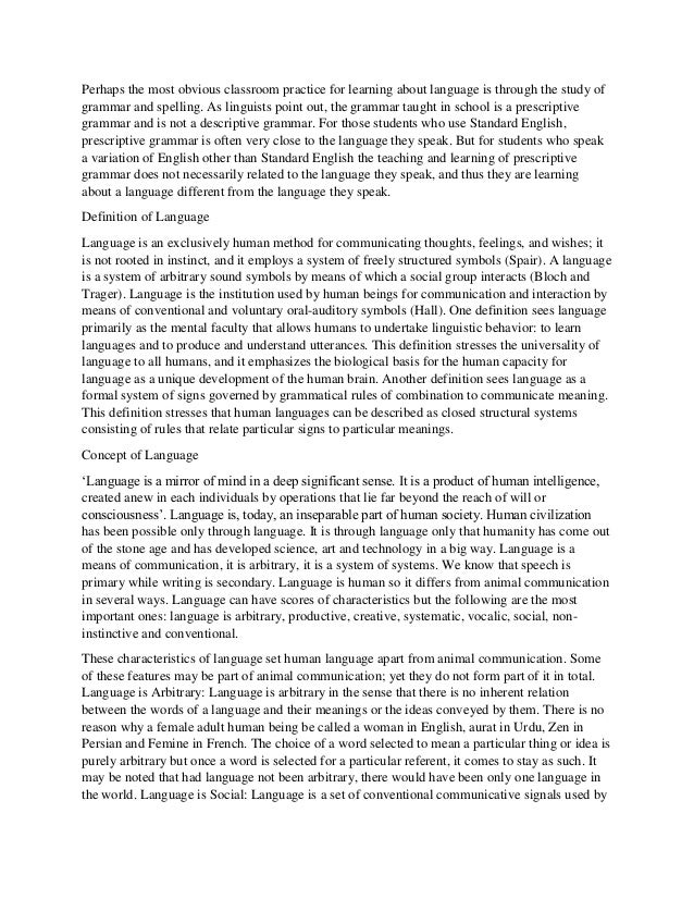 Language across the curriculum