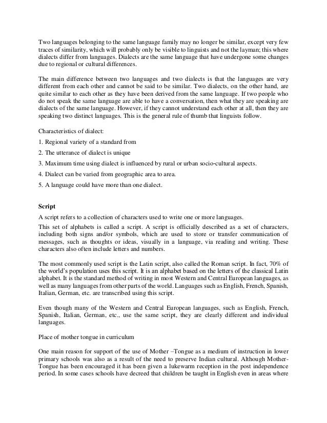 Language Across The Curriculum