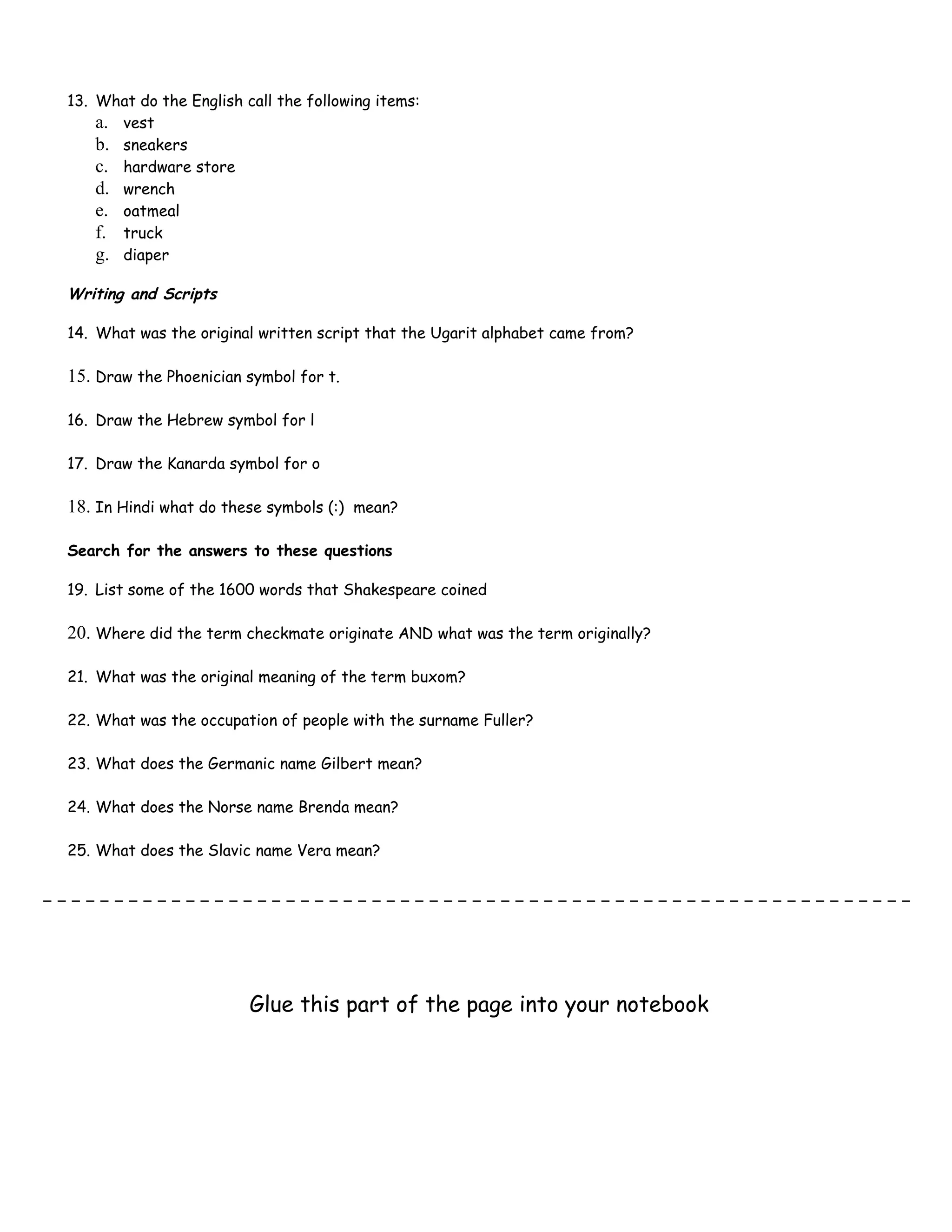 Language activity | PDF