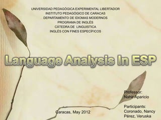 Language analysis | PPTX